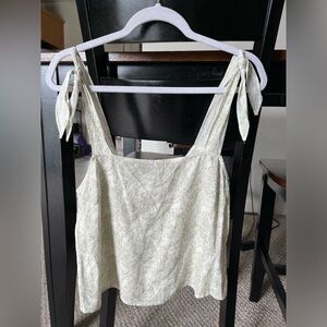 Lucy Paris Top With Tie Straps and Back Button Detail